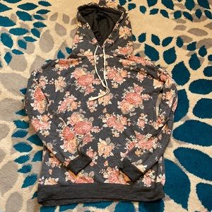 Hooded Floral Sweatshirt